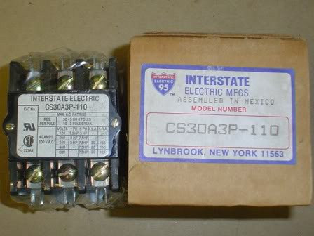 Interstate Electric Contactor CS30A3P-110