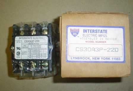 Interstate Electric Contactor CS30A3P-220