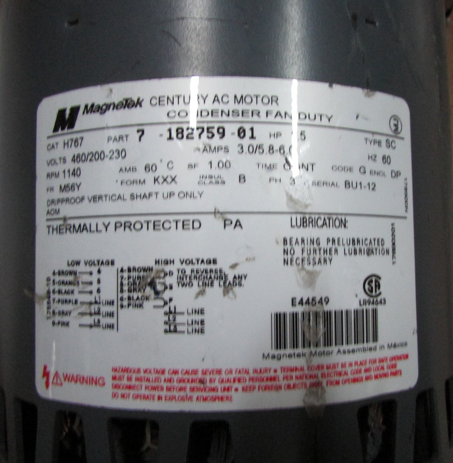 MAGNETEK H767 HP1.5 MODEL 7-182759-01