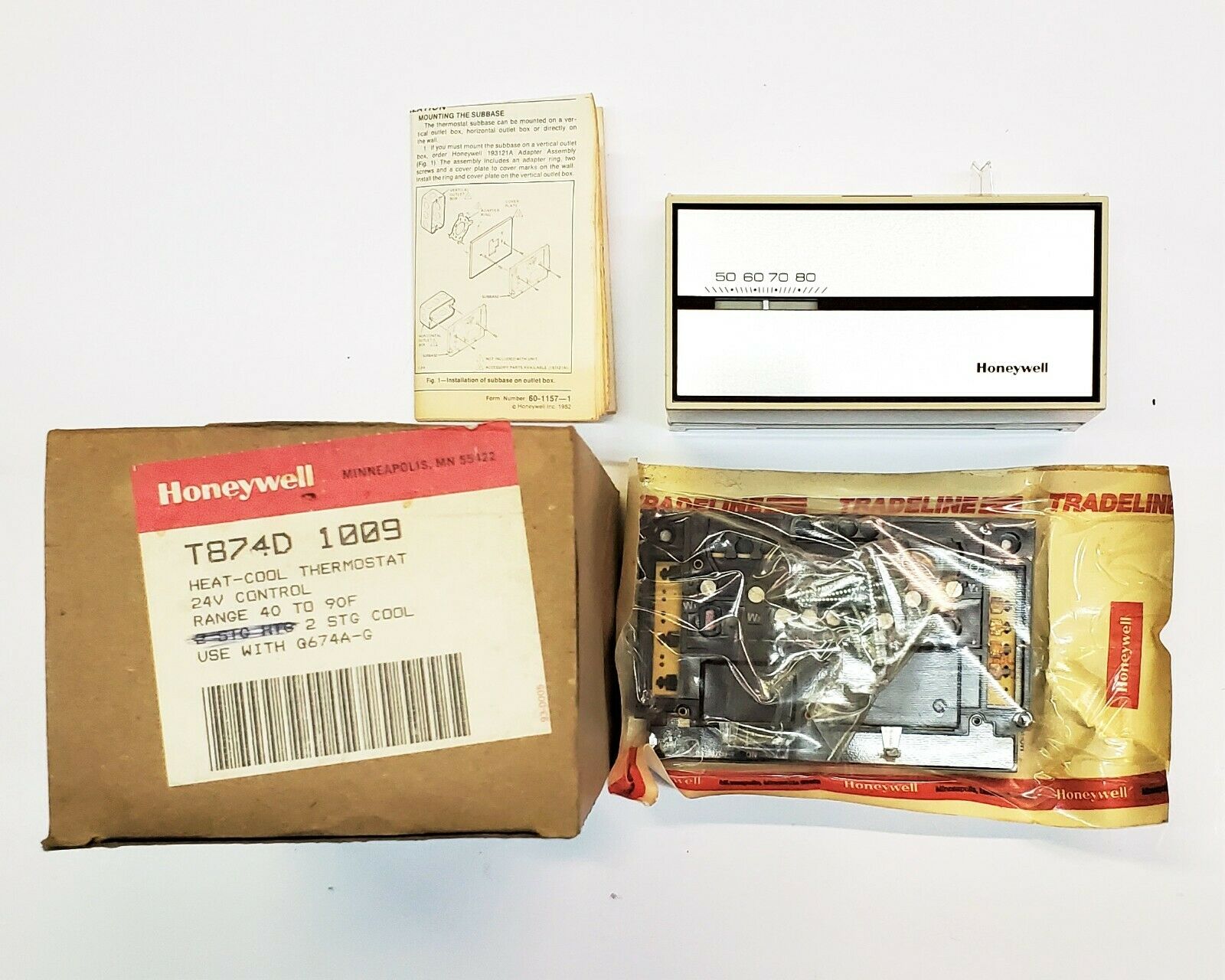 Honeywell T874D 1009 Heat-Cool Thermostat