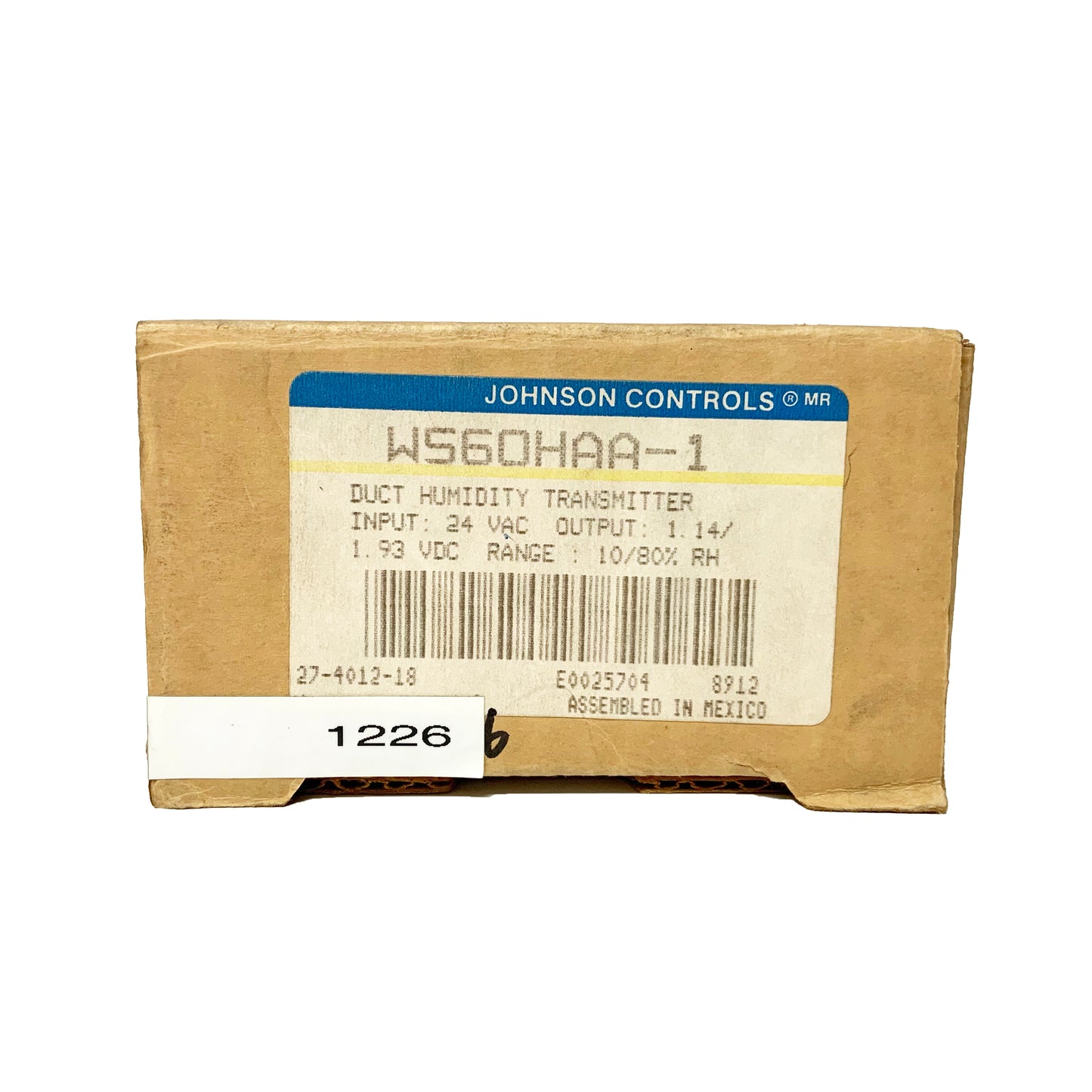 Johnson Controls W560HAA-1 Duct Humidity Transmitter