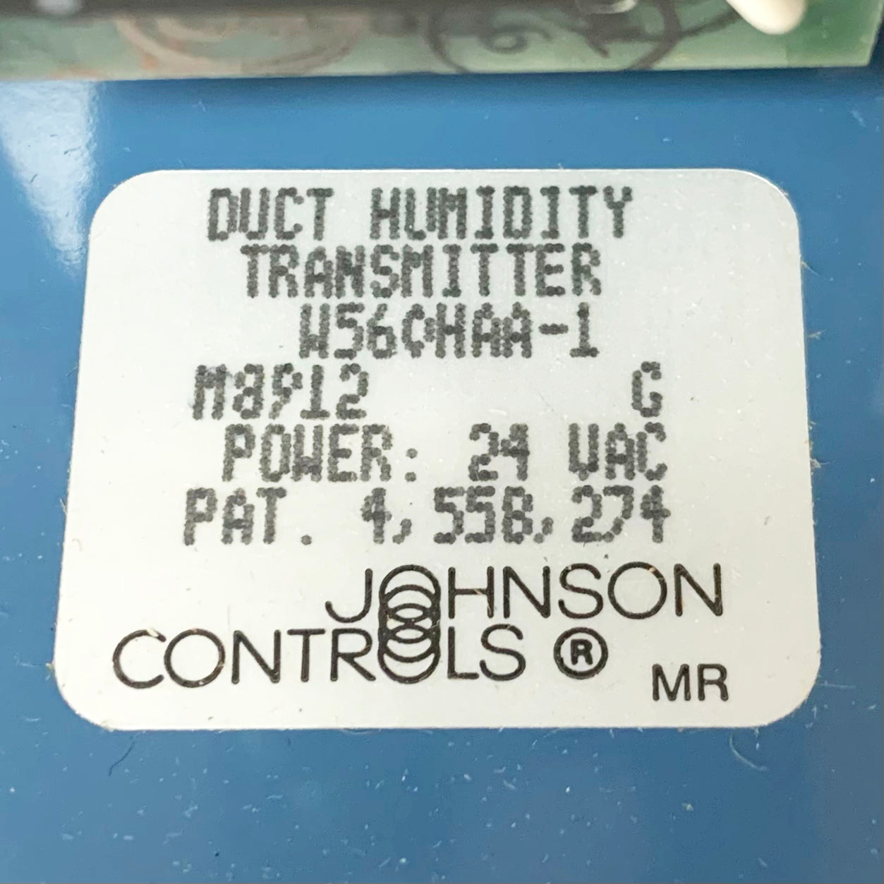 Johnson Controls W560HAA-1 Duct Humidity Transmitter