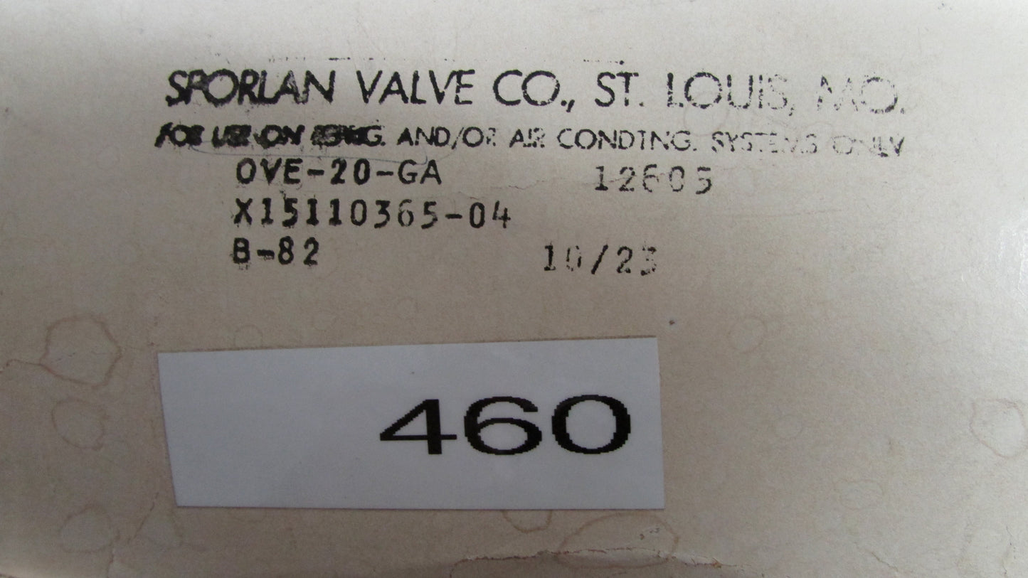 Sporlan Thermostatic Expansion Valve OVE-20-GA