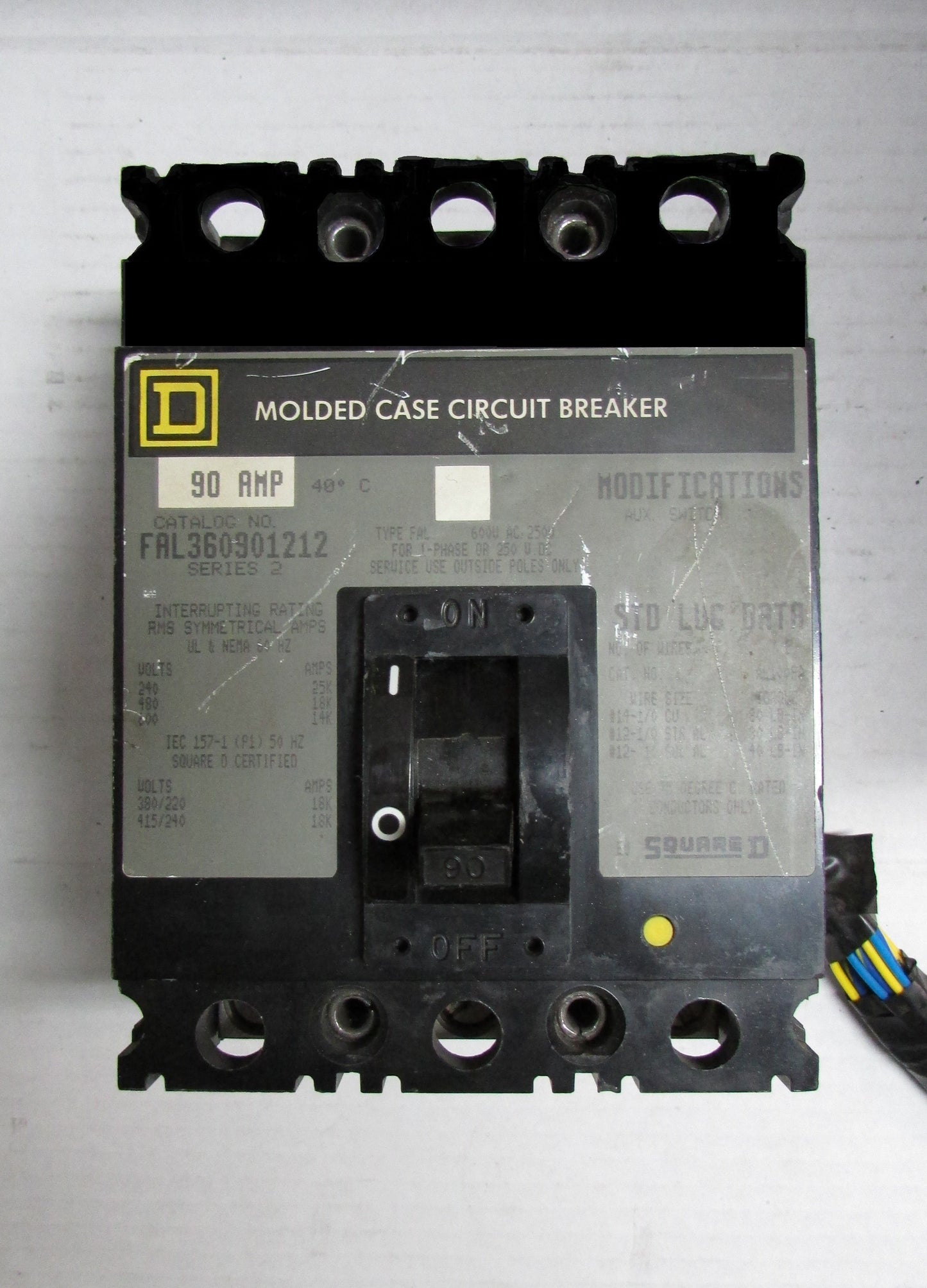 Square D FAL36090 1212 Circuit Breaker 90AMP