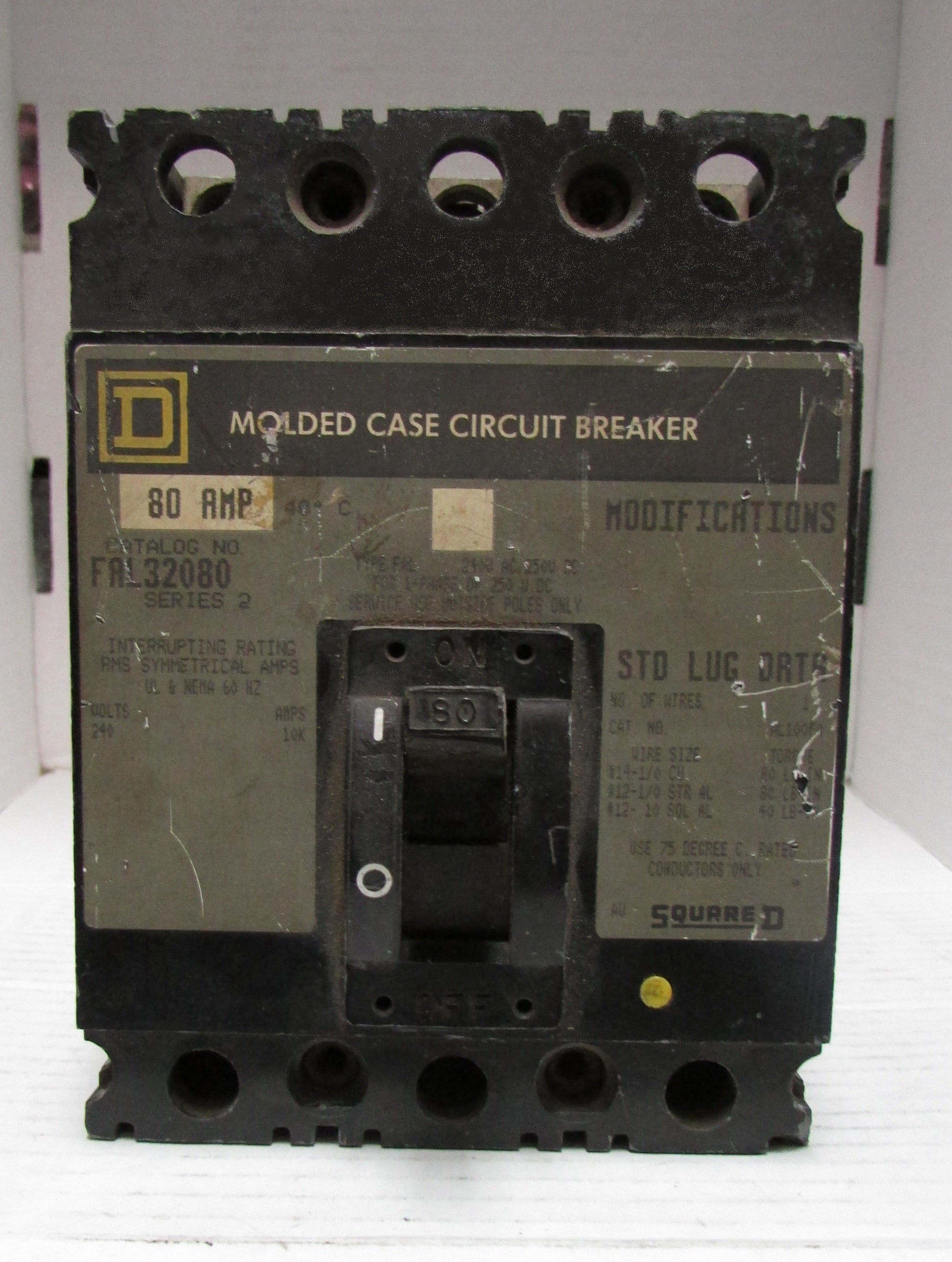 SQUARE D FAL32080 CIRCUIT BREAKER