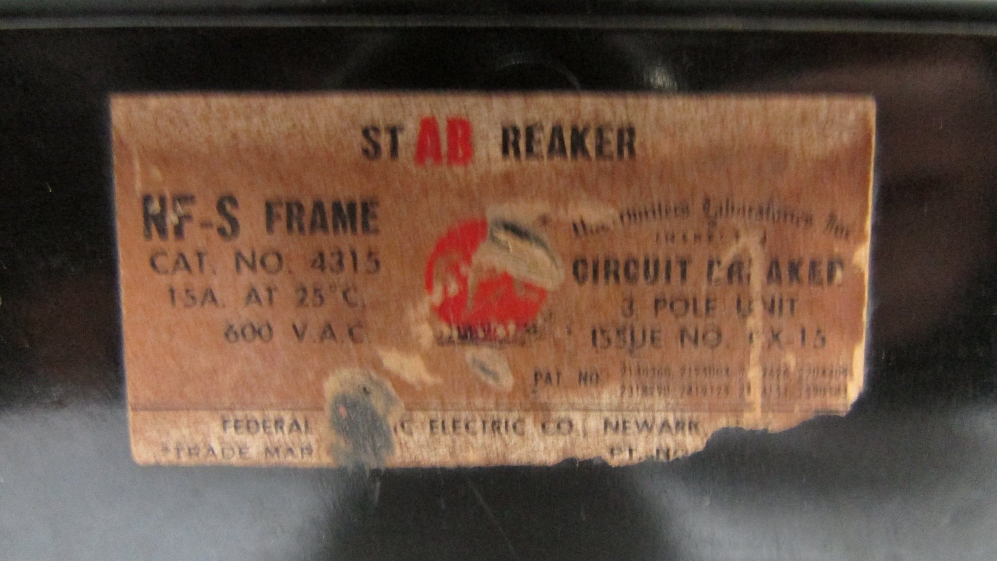 FPE 4315 3Pole Circuit Breaker 600V