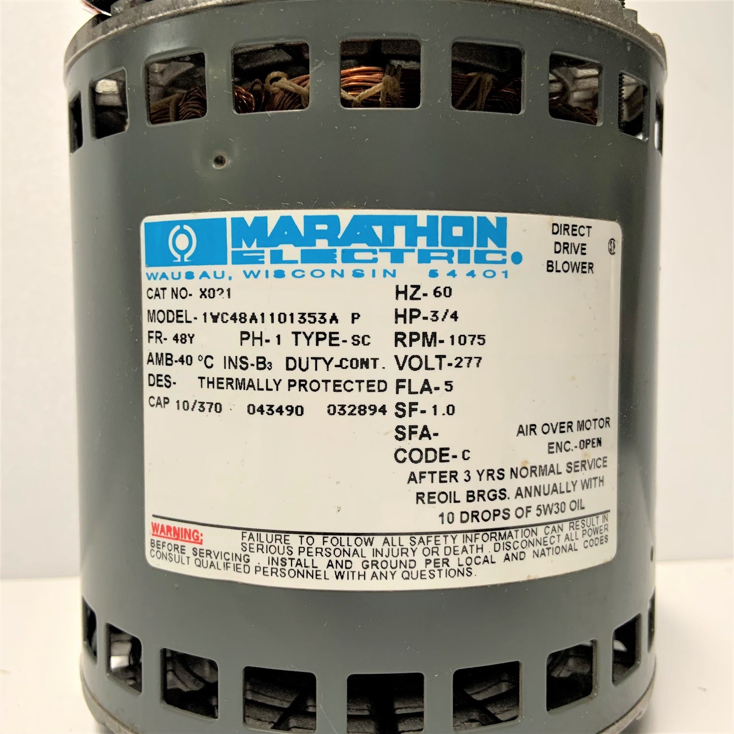 Marathon 48A1101353 / 1WC48A1101353A (X021) Electric Motor