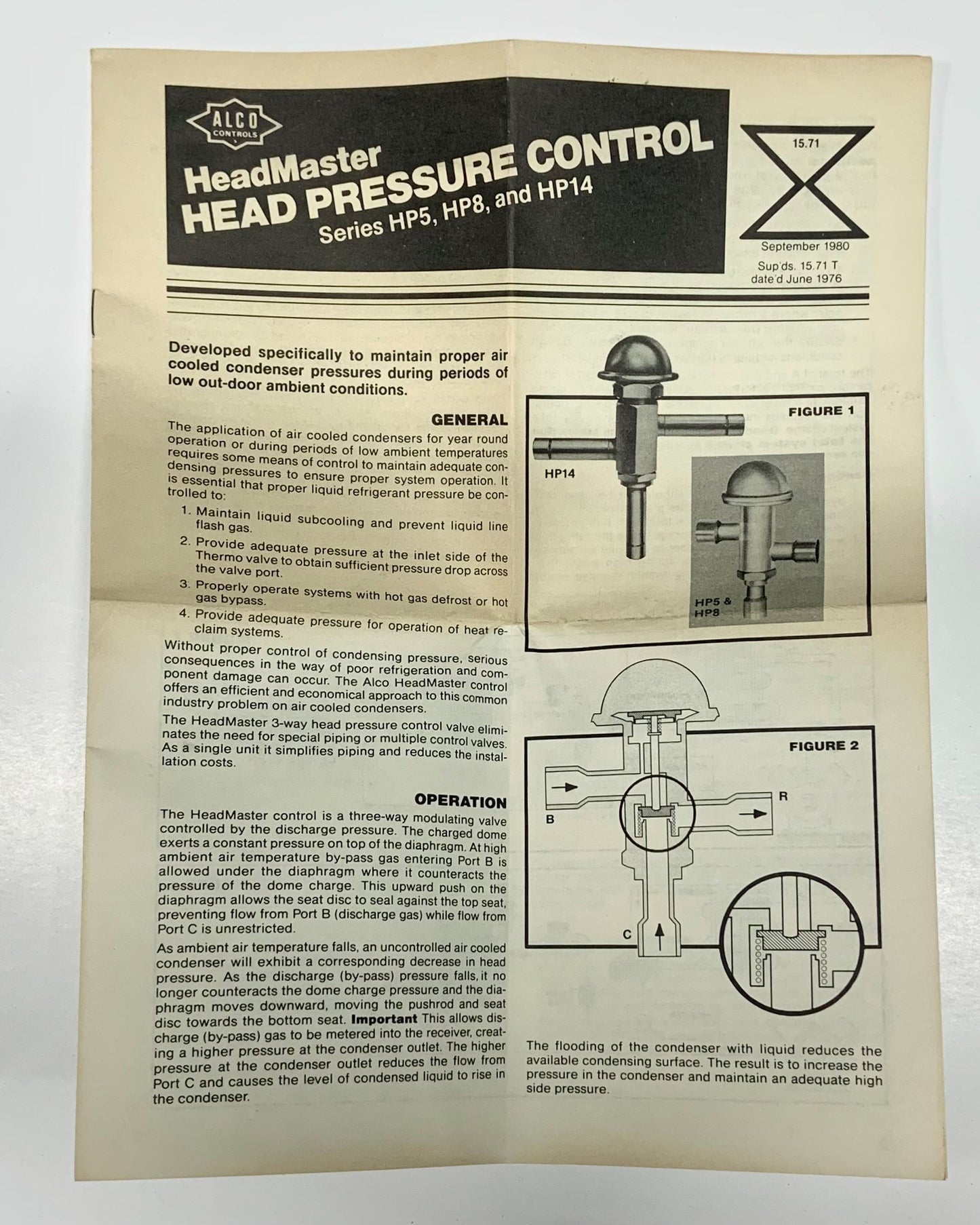 Alco Controls HP8T7-A Head Pressure Control, R12