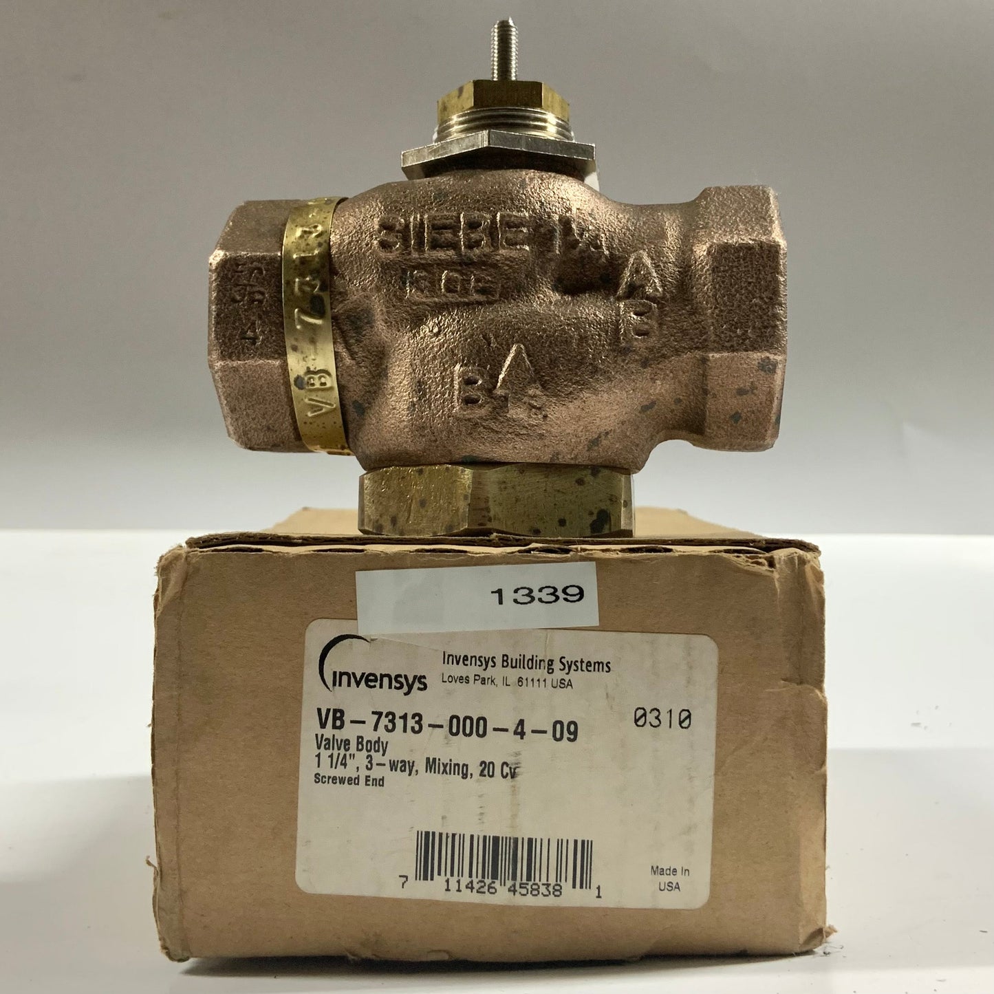 Invensys VB-7313-000-4-09 Valve