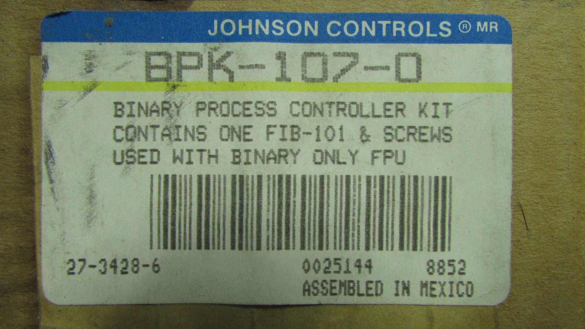 Johnson Controls BPK-107-0 Binary Process Controller Kit