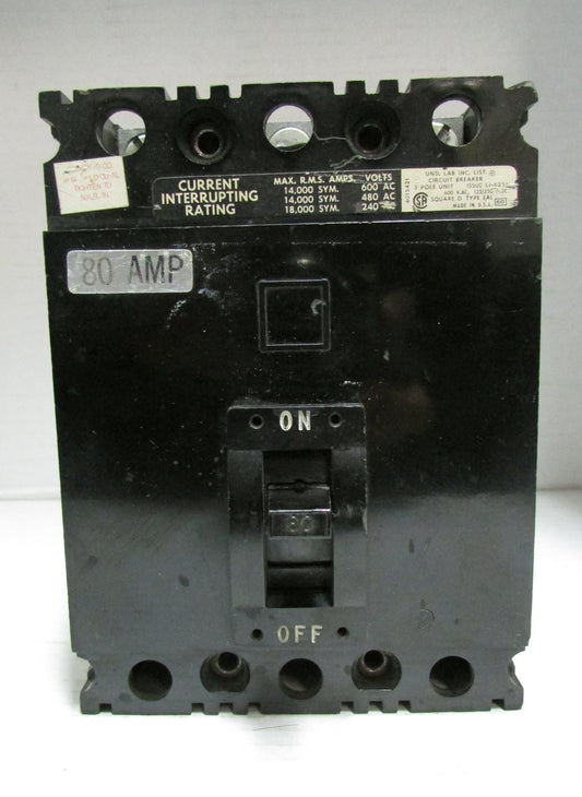 SQUARE D FAL36080 CIRCUIT BREAKER 