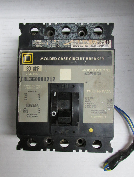 Square D FAL360801212 Circuit Breaker 