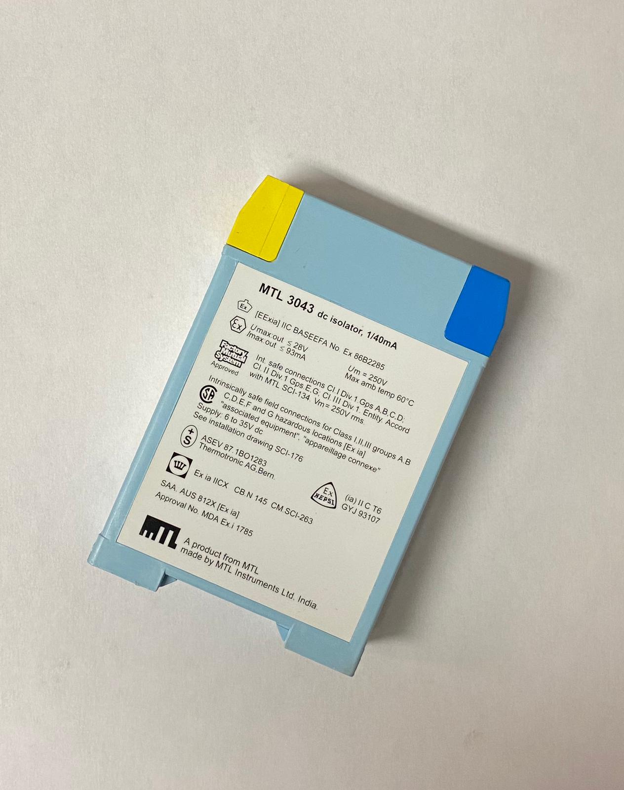 MTL Measurement Technology Ltd  Instruments MTL-3043 dc isolator, 1/40mA