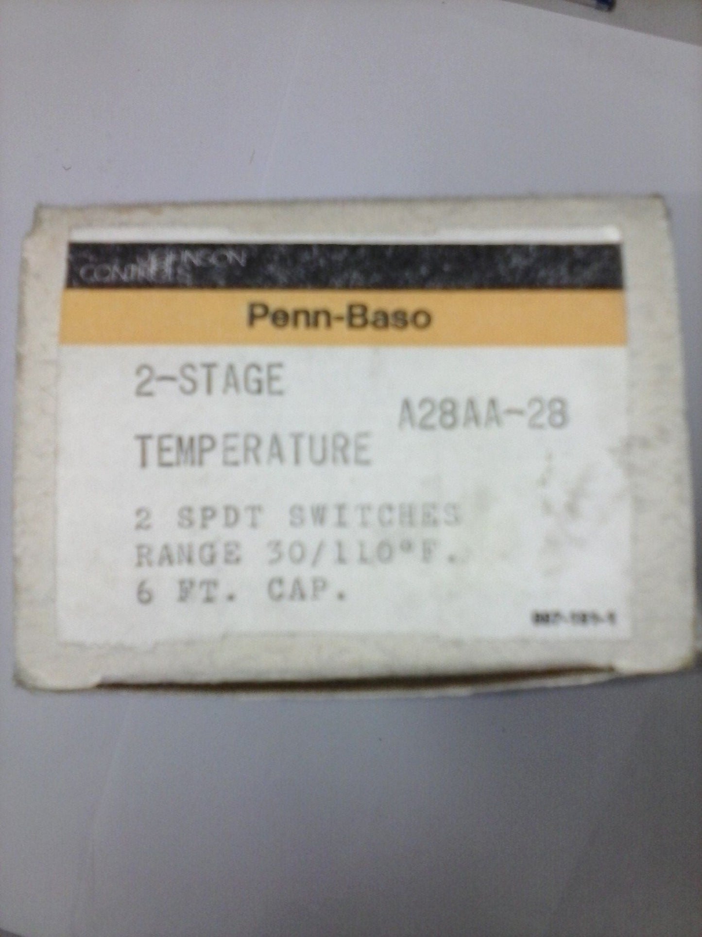 PENN-BASO JOHNSON CONTROLS 2stage Temperature Control
