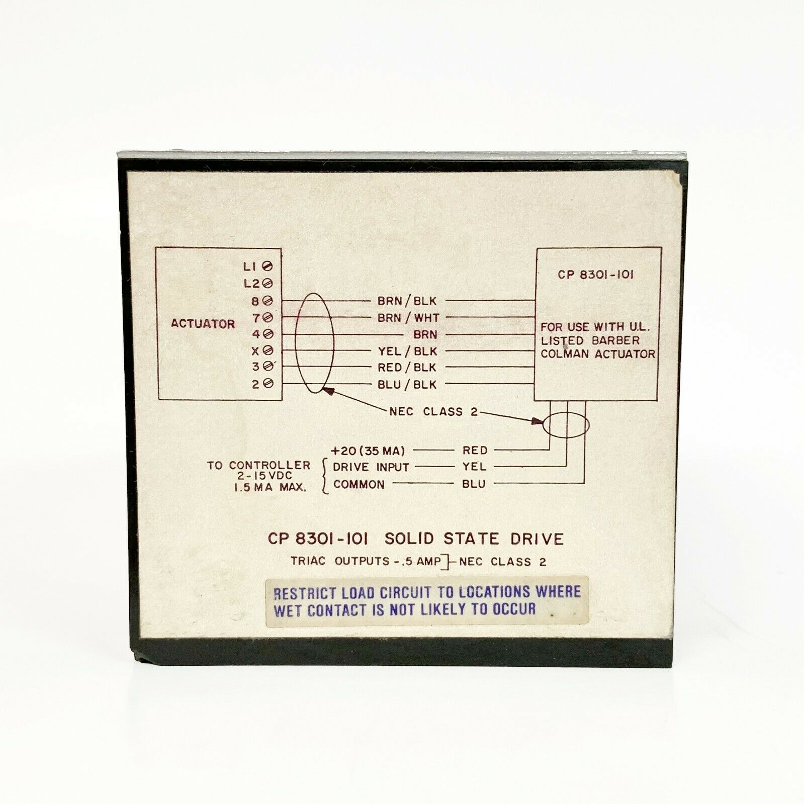 Barber Colman CP-8301-101 Solid State Actuator Drive