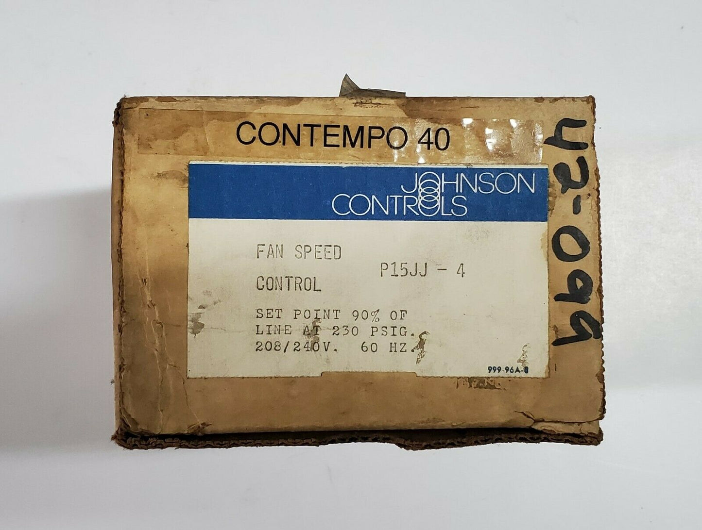 Johnson Controls P15JJ-4 Fan Speed Control